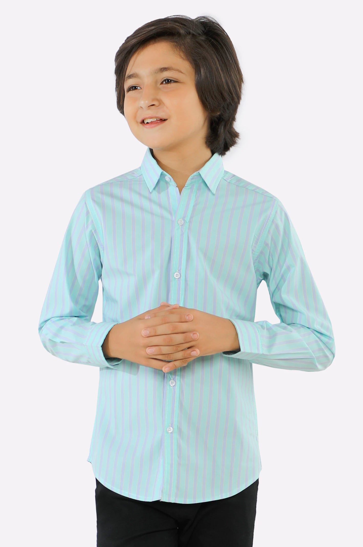 Limited Edition Button Down Shirt-Light Green Awning Stripe Casual Shirt