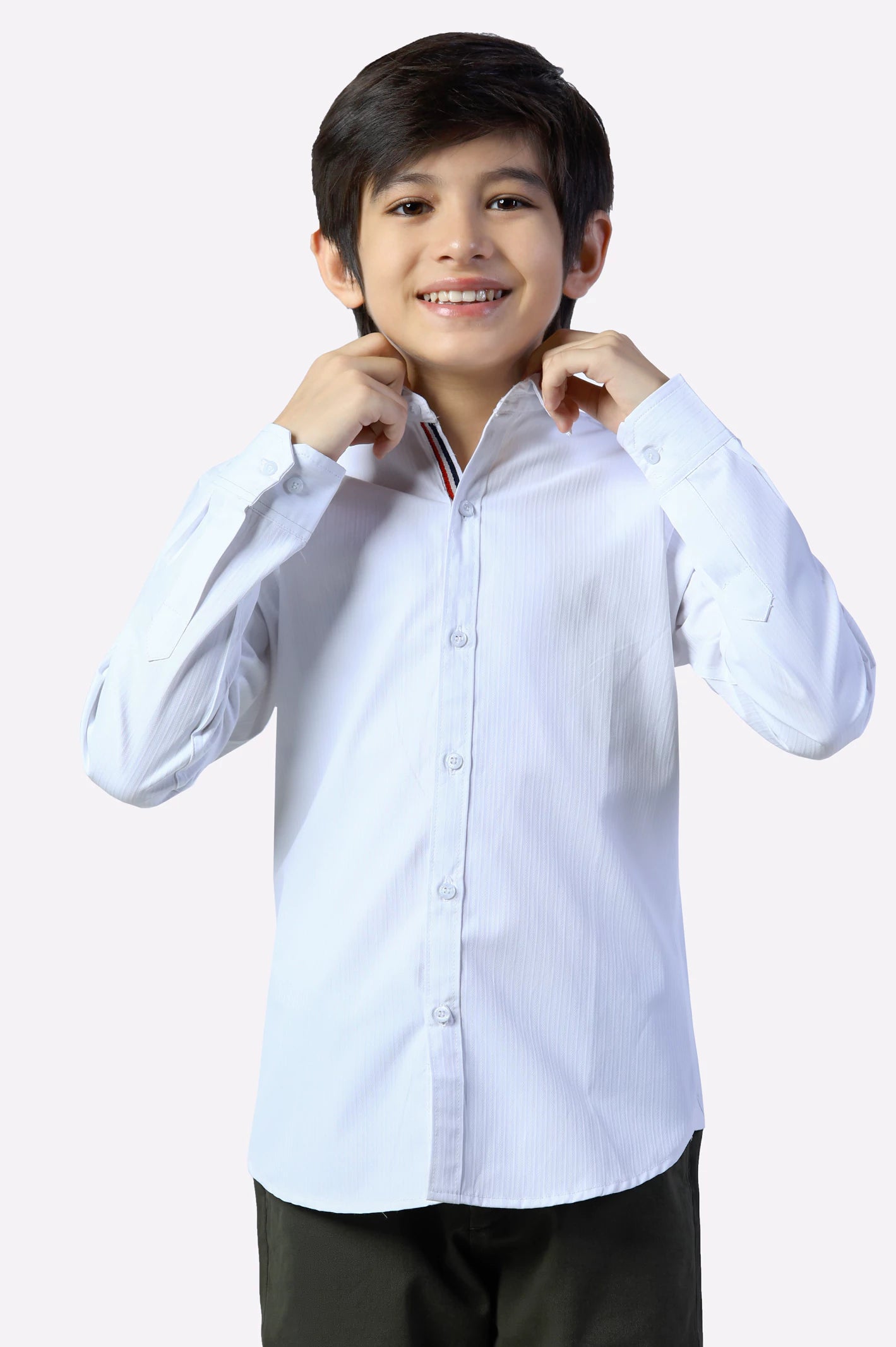 Grunge Button Down Shirt-White Stripes Casual Shirt