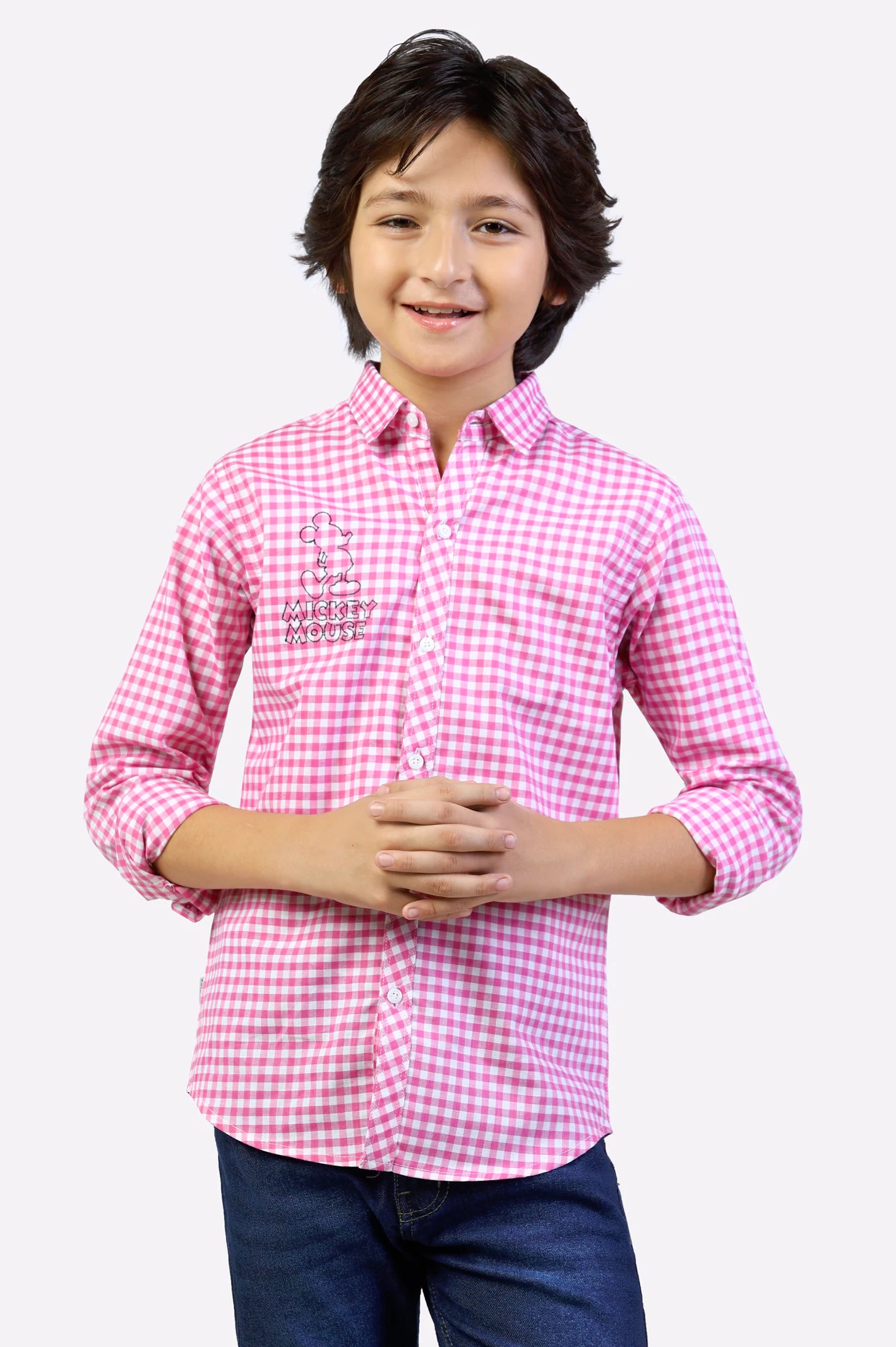 Warm Button Down Shirt-Gingham Check Casual Shirt