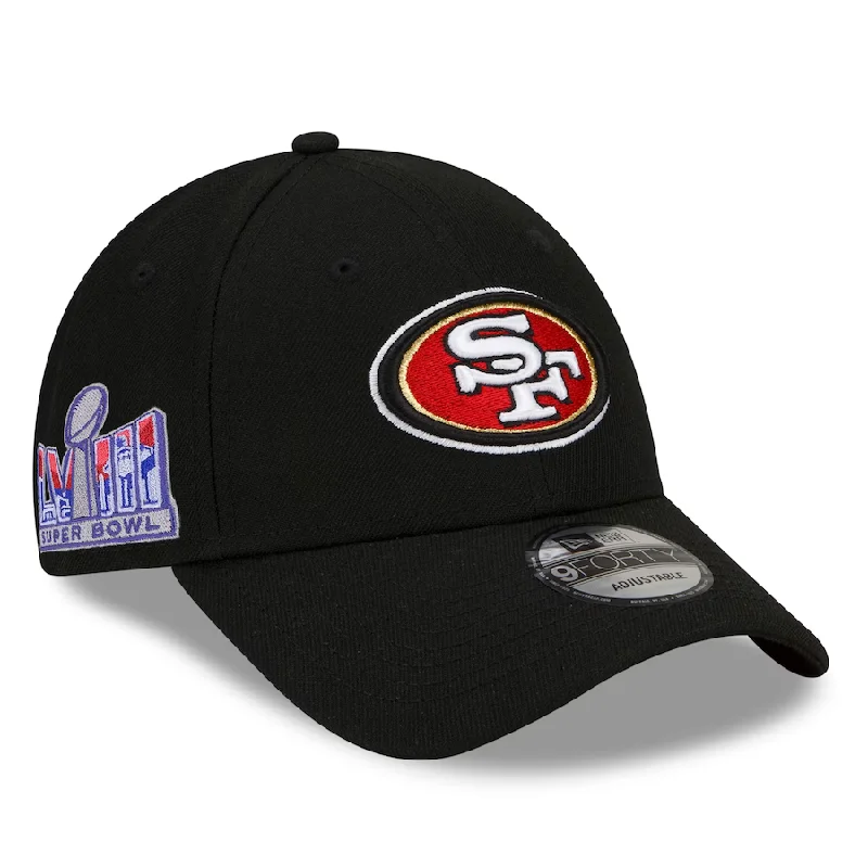 Grunge Hat-New Era San Francisco 49ers Super Bowl LVIII Side Patch 9FORTY Hat-Black