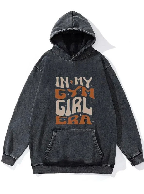 Camouflage Hoodie-In My Gym Girl Era WASHED GYM HOODIE