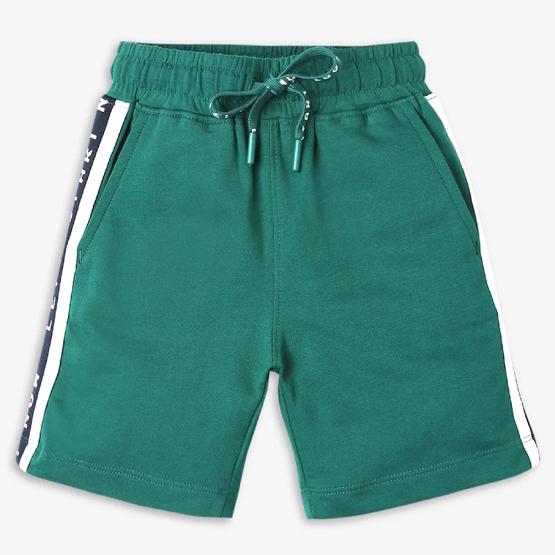 Surfing Shorts-Boys Regular Fit Solid Mid Rise Shorts