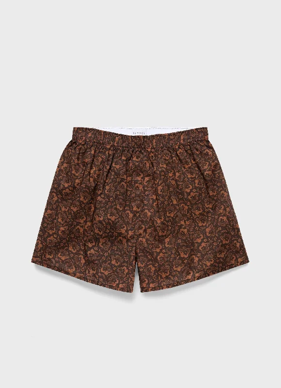 Glow In The Dark Shorts-Men's Classic Boxer Shorts in Liberty Fabric in Autumn Floral