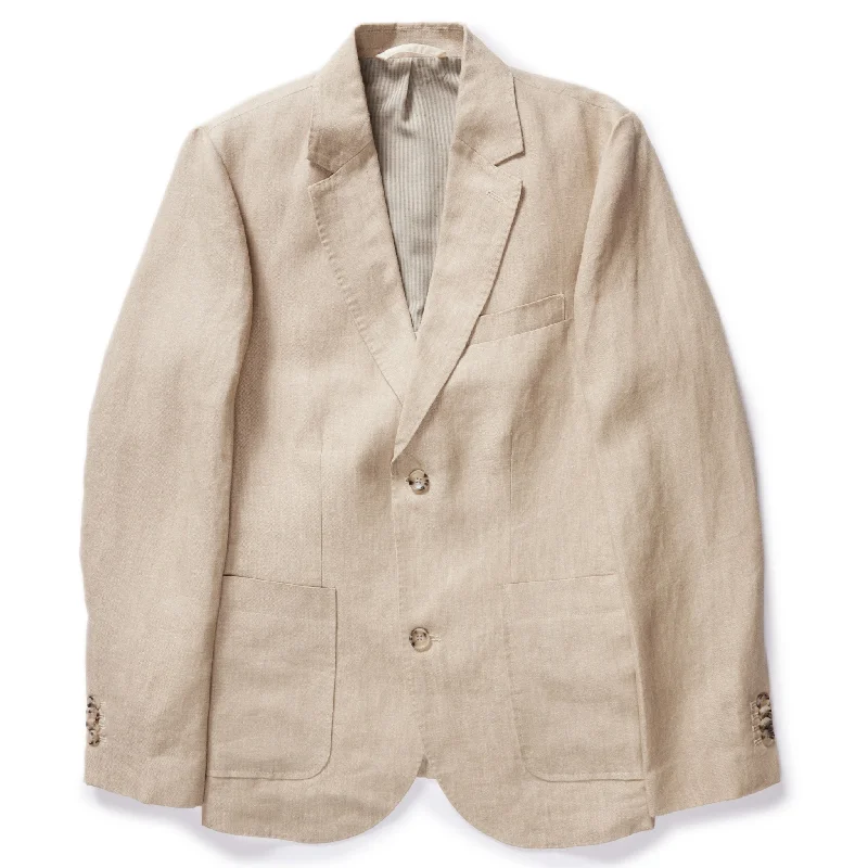 Cotton Jacket-The Sheffield Sportcoat in Natural Linen