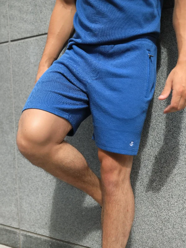 Skateboarding Shorts-Toulon Textured Shorts - Blue