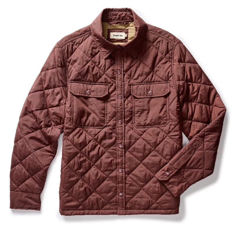 Two-Tone Jacket-The Miller Shirt Jacket in Burgundy