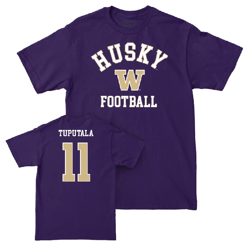 Breathable T-Shirt-Football Purple Classic Tee   - Alphonzo Tuputala