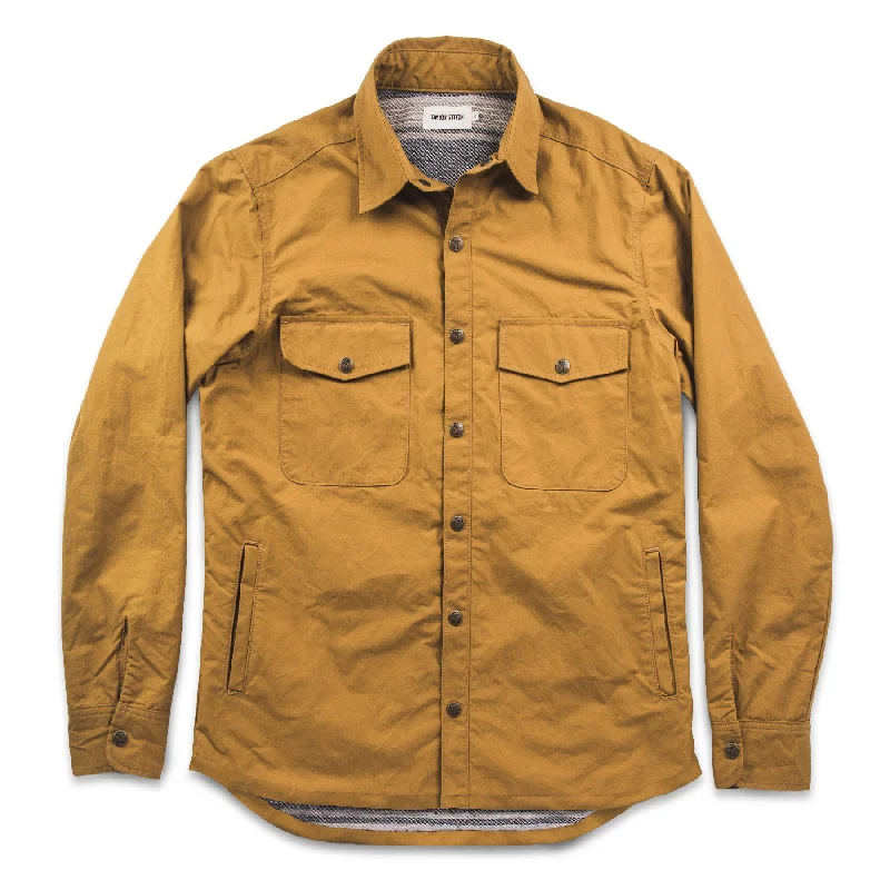 Winter Jacket-The Chore Jacket in Mustard Dry Wax Canvas