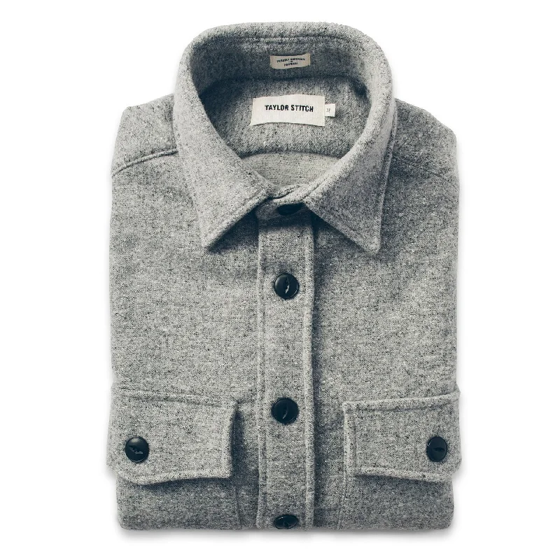 Rock Jacket-The Maritime Shirt Jacket in Ash Donegal Lambswool