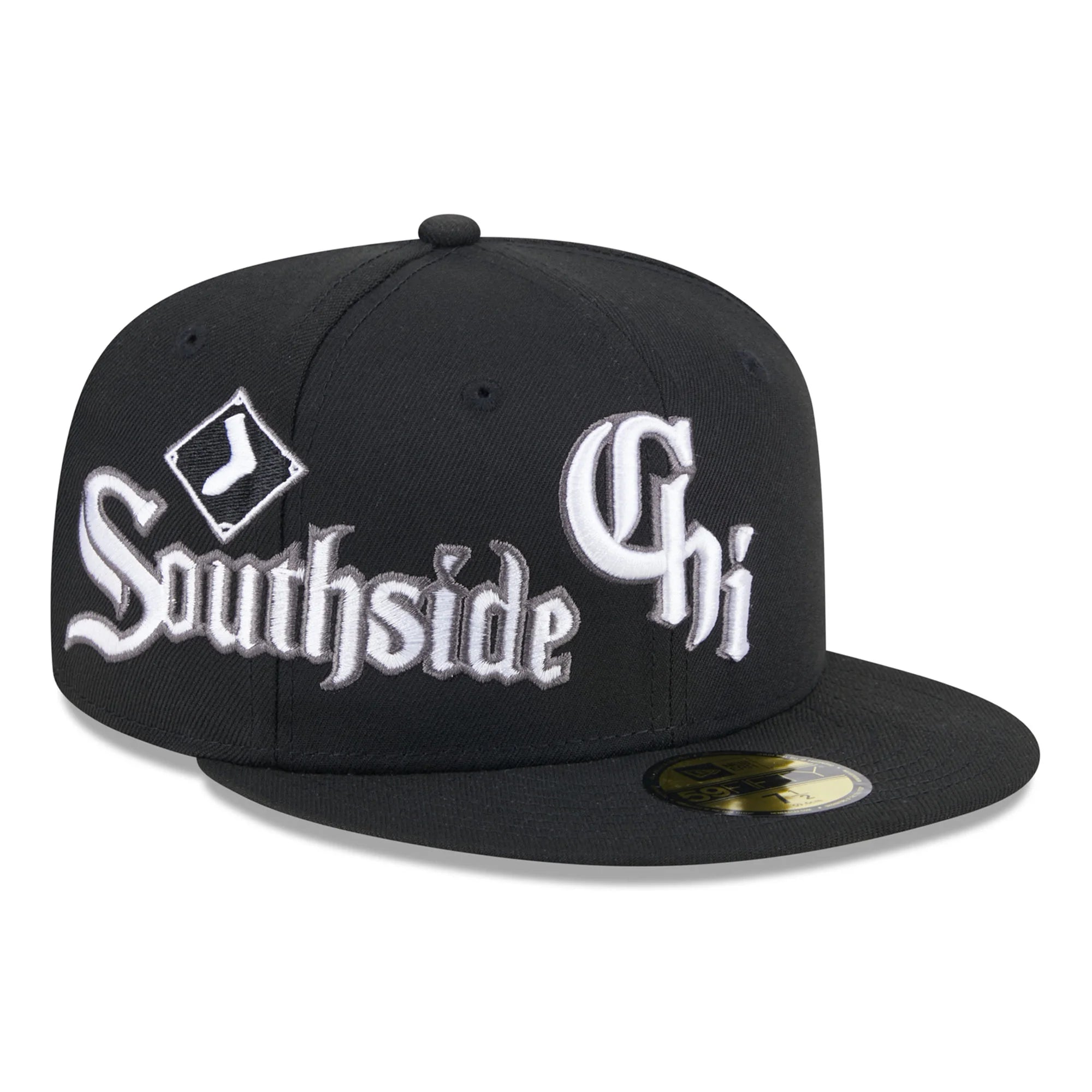 Outdoor Hat-New Era Chicago White Sox City Connect Icon 59FIFTY Fitted Hat-Black