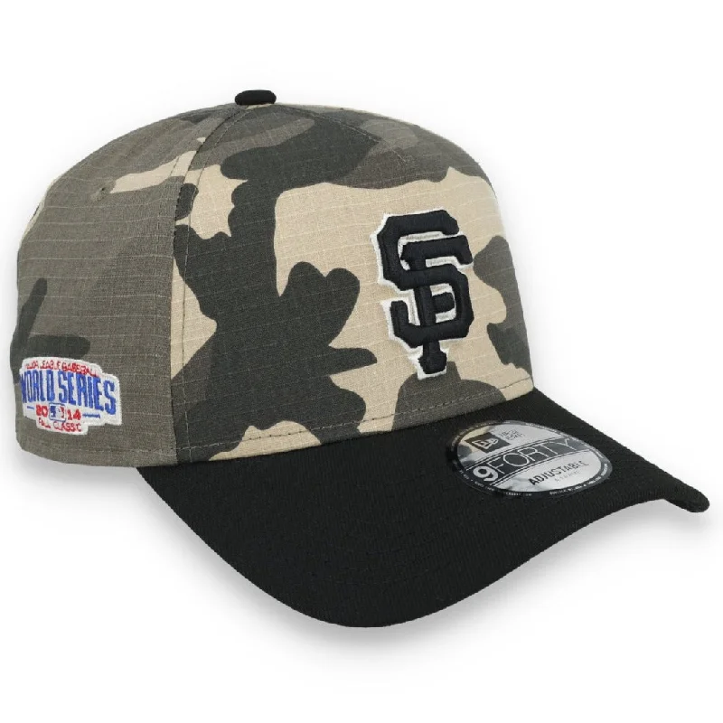 Wolf Hat-New Era San Francisco Giant 2014 World Series Side Patch A-Frame 9FORTY Adjustable Hat-Camo