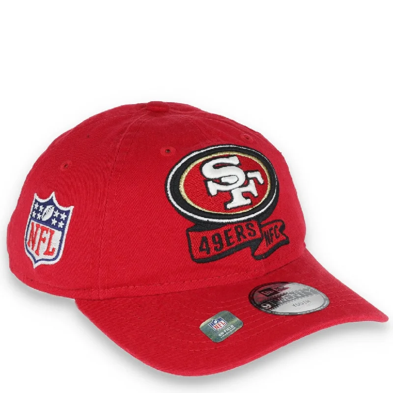 Windproof Hat-NEW ERA YOUTH SAN FRANCISCO 49ERS ON-FIELD 9TWENTY ADJUSTABLE HAT