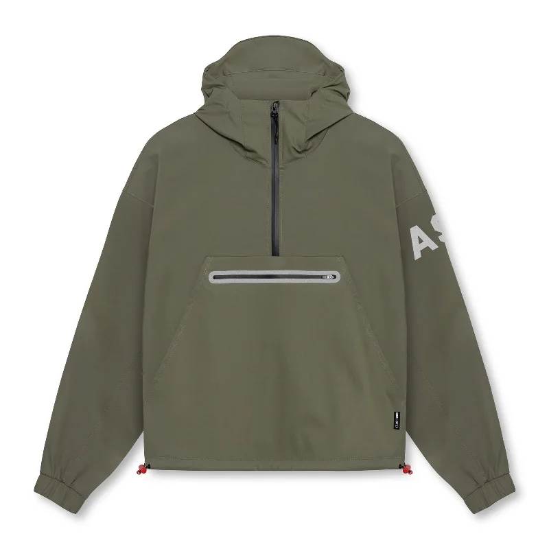 Skateboarding Jacket-0717. Weather-Ready Anorak Jacket  - Olive