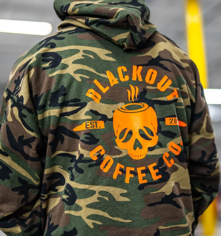 Reflective Hoodie-Camo Hoodie with Hunter Orange Logo