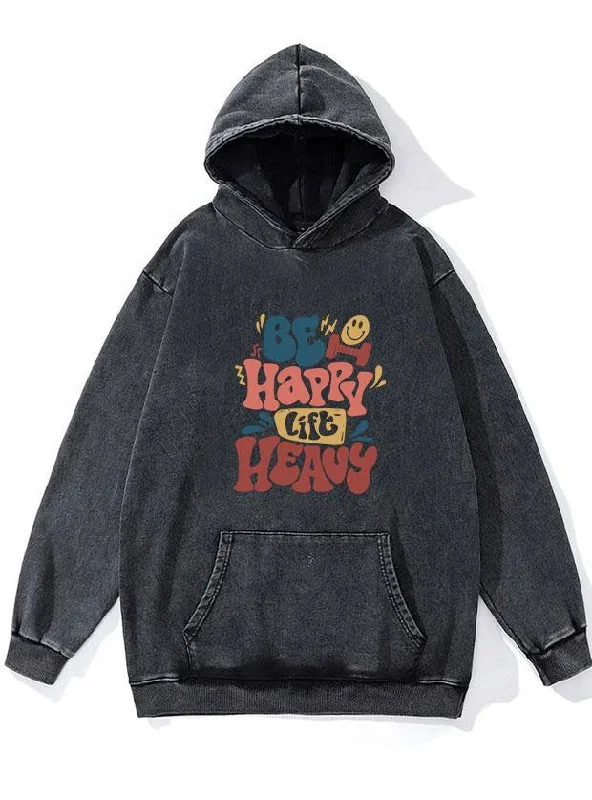 Surfing Hoodie-BE HAPPY LIFT HEAVY WASHED GYM HOODIE