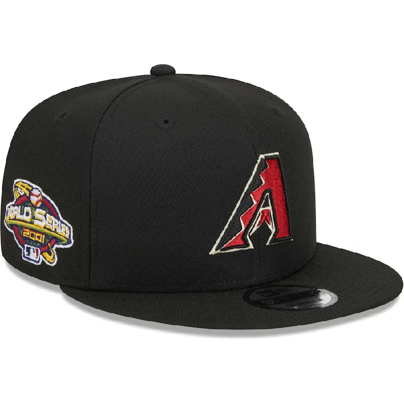 Aviator Hat-New Era Arizona Diamondbacks 2001 World Series Side Patch 9FIFTY Snapback-Black