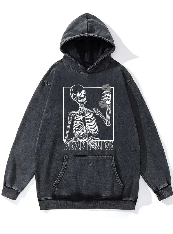 Comfy Hoodie-Dead Inside WASHED GYM HOODIE