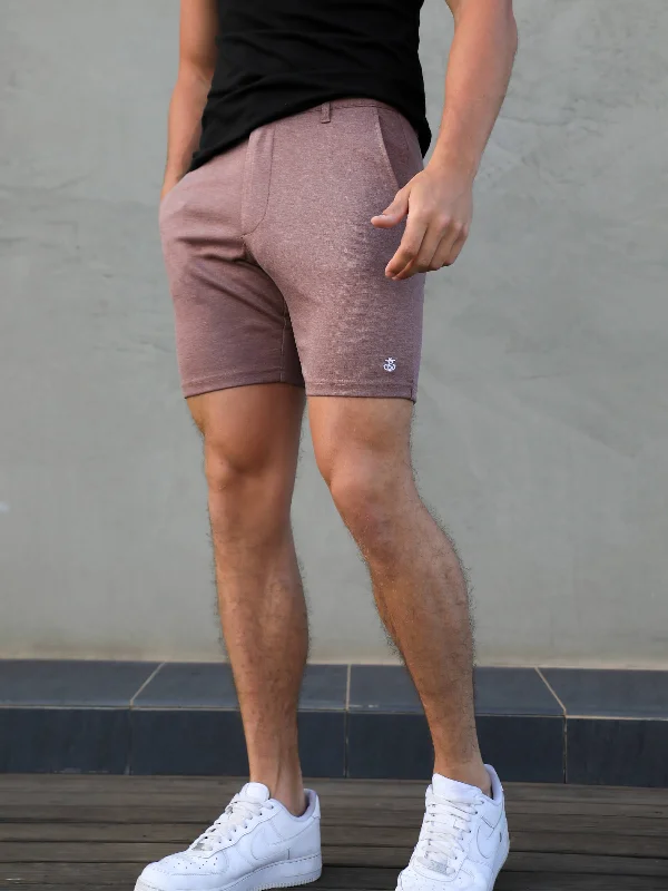 Aesthetic Shorts-Sorrento Stretch Fit Shorts - Burgundy