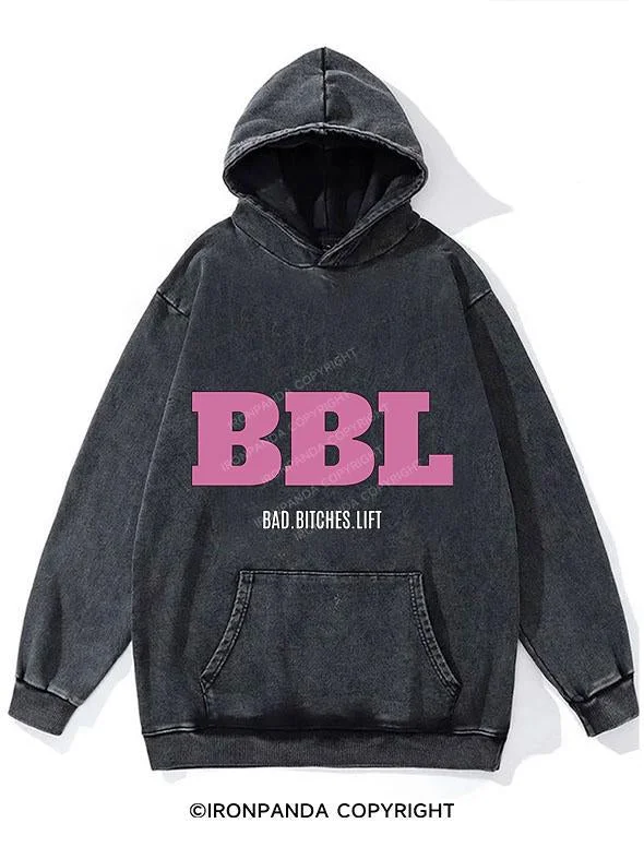 DIY Hoodie-pink bbl WASHED GYM HOODIE