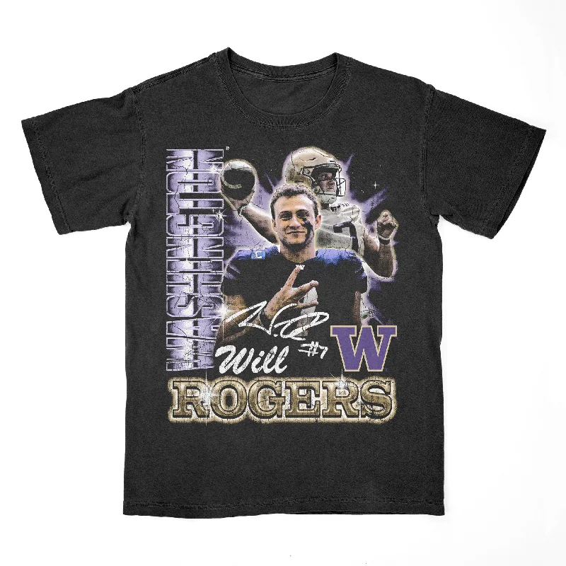 Spring T-Shirt-EXCLUSIVE RELEASE: Will Rogers 90s Retro Tee - Black