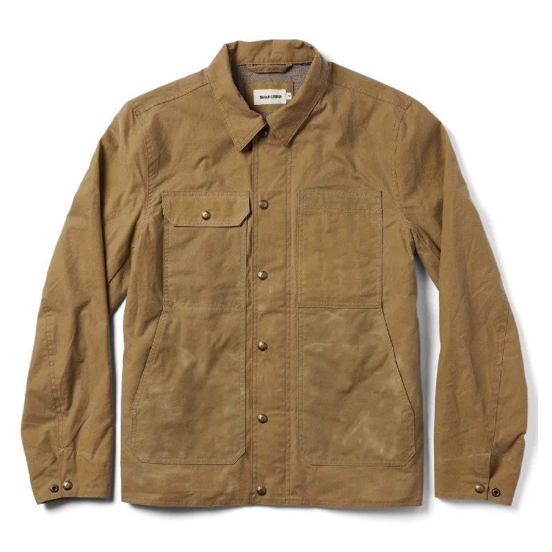 Special Edition Jacket-The Lined Longshore Jacket in Harvest Tan Waxed Canvas