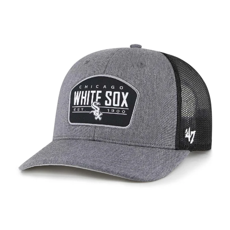 Checkered Hat-'47 BRAND CHICAGO WHITE SOX  Slate '47 TRUCKER ADJUSTABLE HAT