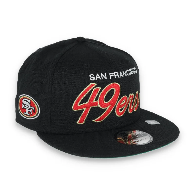 Minimalist Hat-NEW ERA SAN FRANCISCO 49ERS SCRIPT 9FIFTY SNAPBACK-BLACK