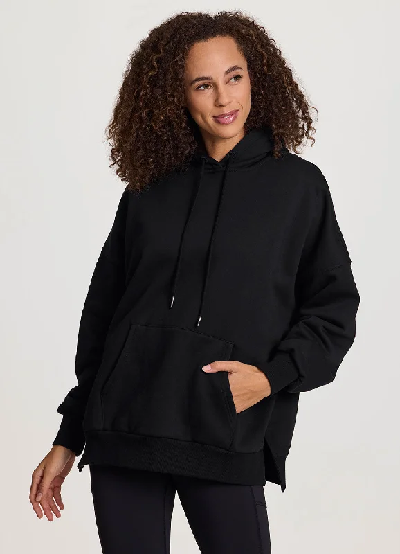 Reflective Hoodie-Plus Everyday Go-To Oversized Fleece Hoodie