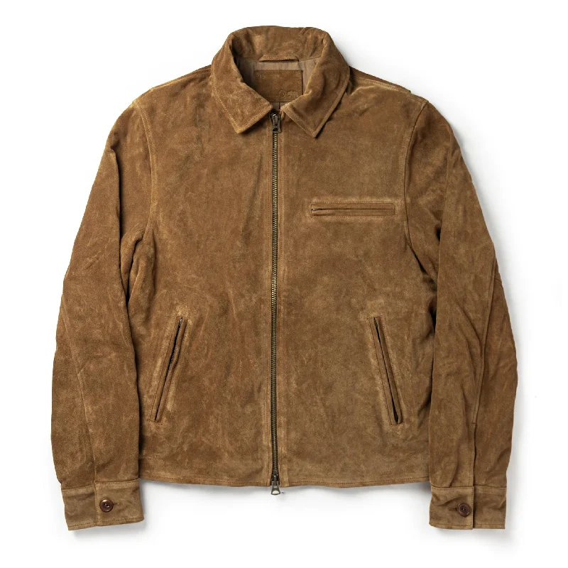 Superhero Jacket-The Wyatt Jacket in Cognac Suede