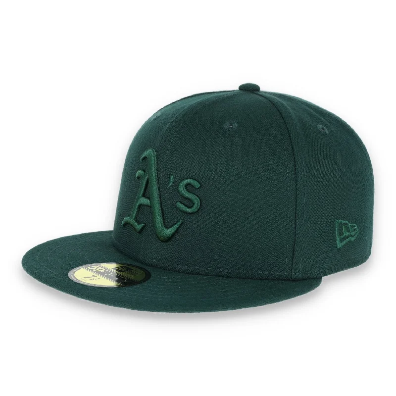 Workwear Hat-Oakland Athletics New Era 59Fifty Cap-Dark Green