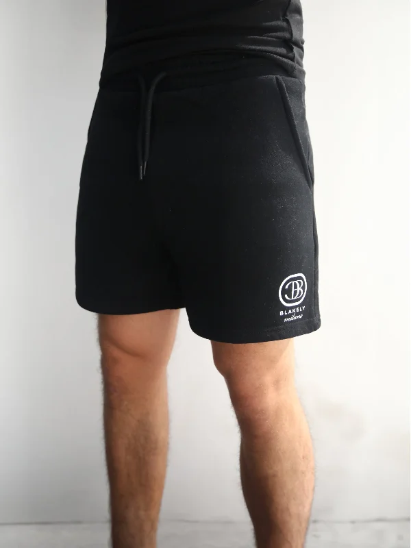 Yoga Shorts-Milano Relaxed Jogger Shorts - Black