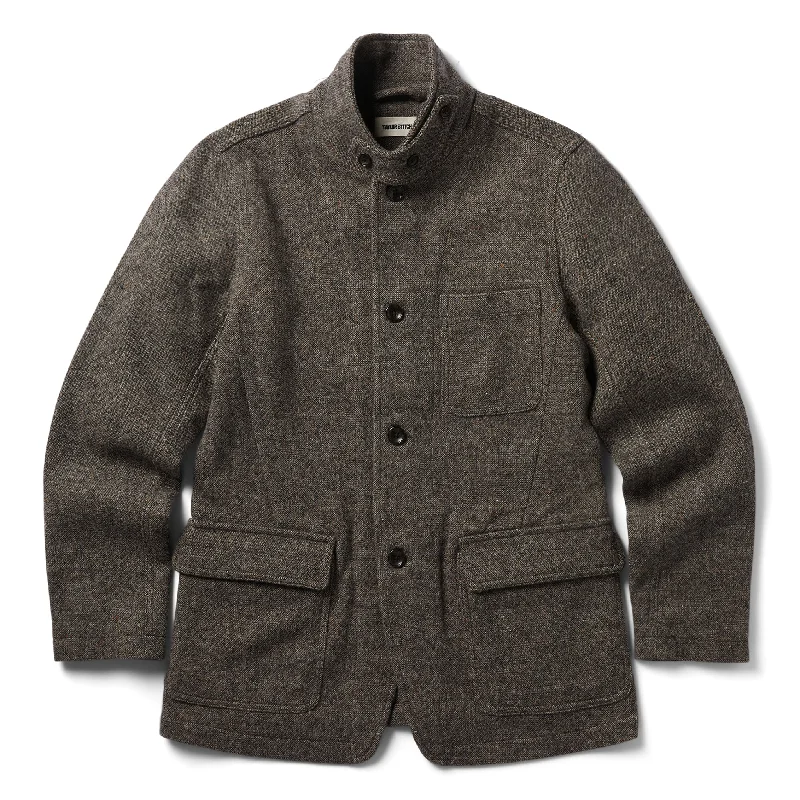 Baseball Team Jacket-The Gibson Jacket in Khaki Donegal Wool