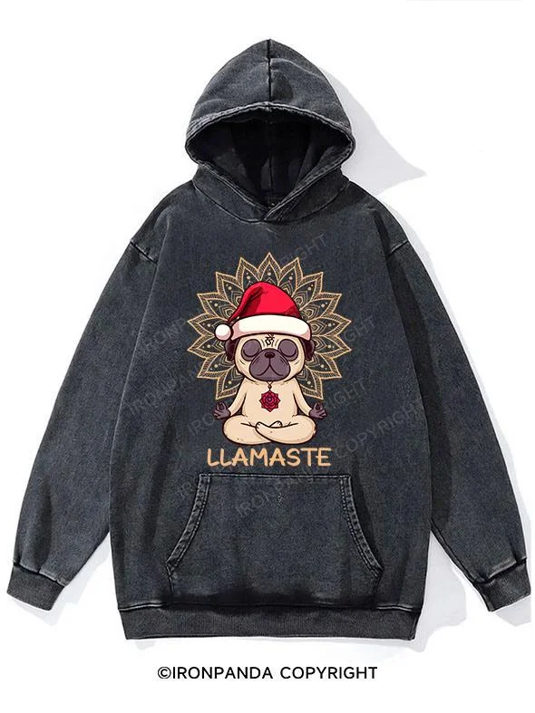 Football Hoodie-LLAMATE Washed Gym Hoodie