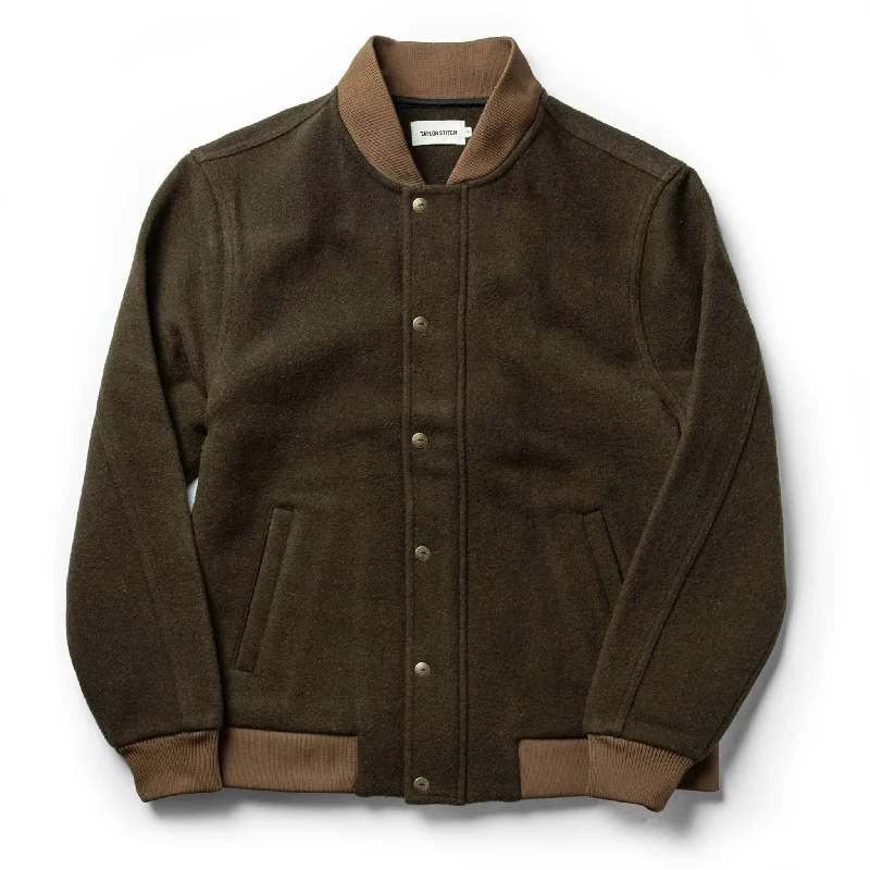 Movie Jacket-The Bomber Jacket in Olive Wool