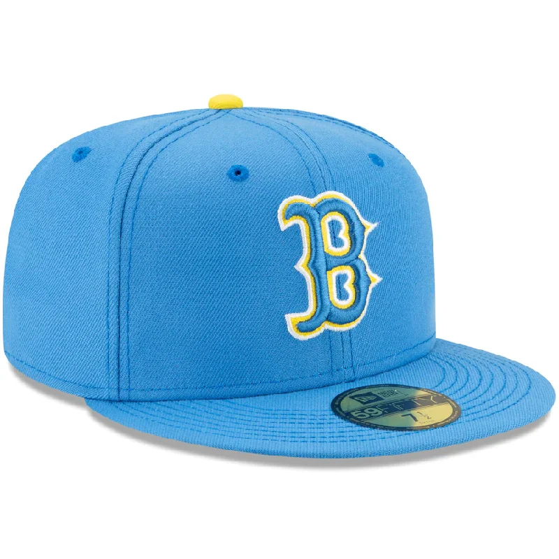 Two-Tone Hat-New Era Boston Red Sox City Connect 59FIFTY Fitted Hat- Light Blue