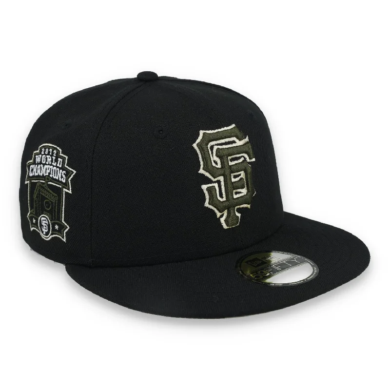 Safari Hat-New Era San Francisco Giants 2012 World Series Side Patch 59IFTY Fitted Hat-Black