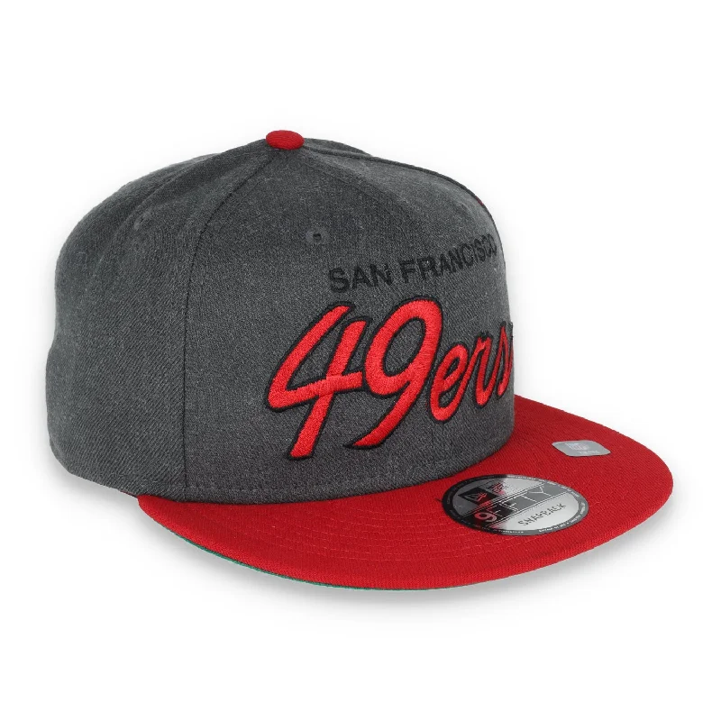 Anime Hat-NEW ERA SAN FRANCISCO 49ERS 2TONE SCRIPT 9FIFTY SNAPBACK-HEATHER/RED