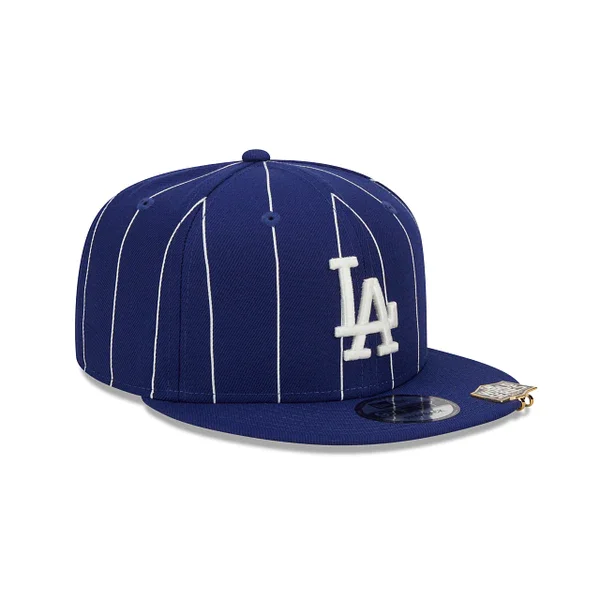 Color Block Hat-New Era Los Angeles Dodgers 2020 World Series Clip Pinstripe 9FIFTY Snapback