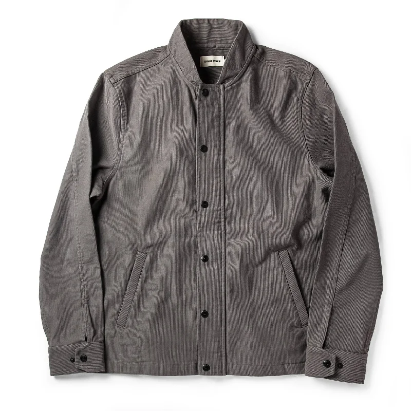 Tropical Jacket-The Bomber Jacket in Charcoal Jungle Cloth