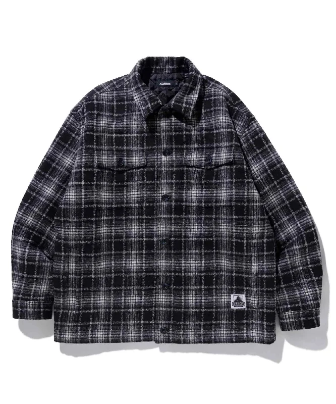 Two-Tone Jacket-TWEED CHECK JACKET