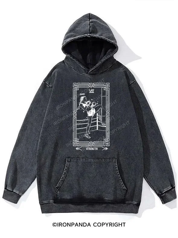 Eagle Hoodie-the boxing tarot card WASHED GYM HOODIE