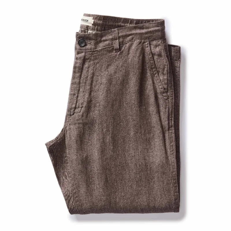 The Easy Pant in Cocoa Linen