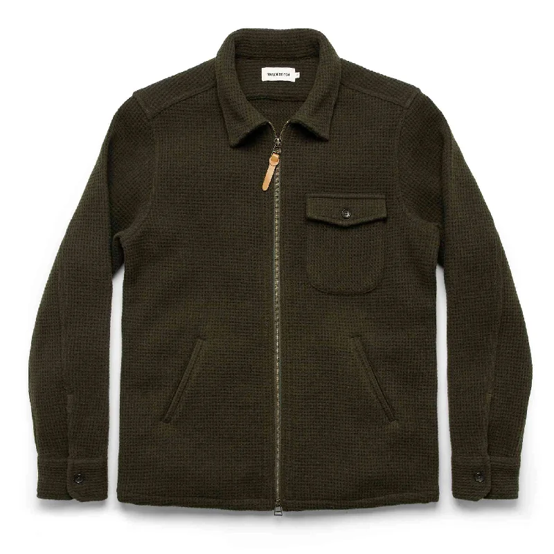 Casual Jacket-The Coit Jacket in Olive Waffle