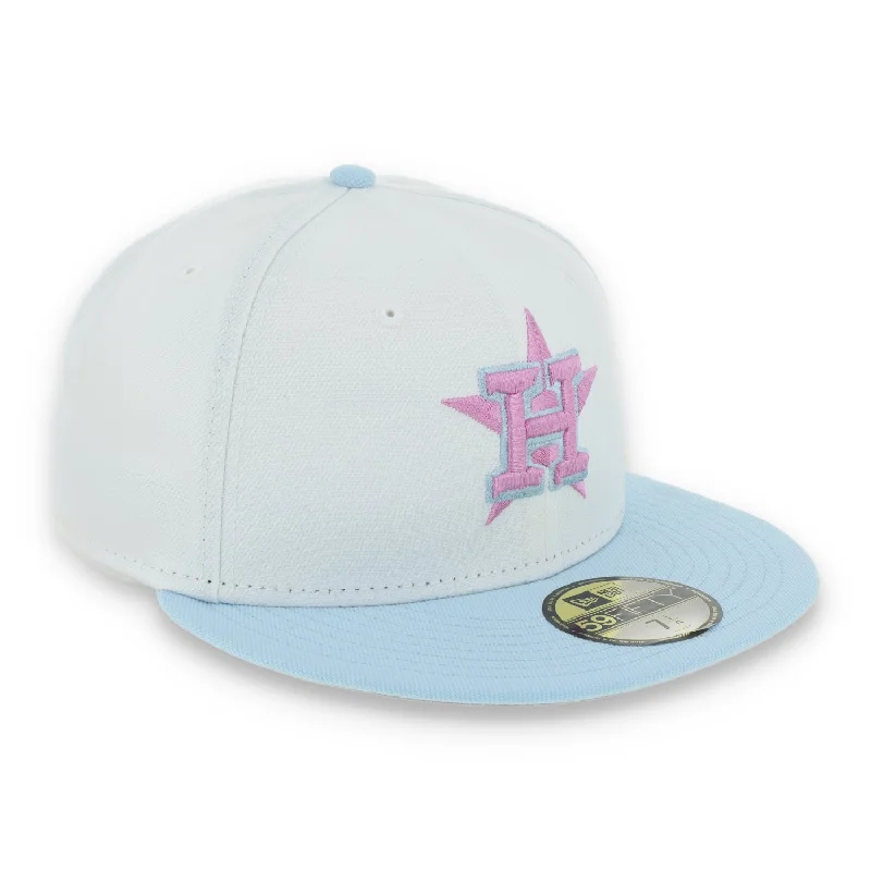 Minimalist Hat-New Era Houston Astros Color Pack 59FIFTY Fitted Hat-White/Light Blue /Pink