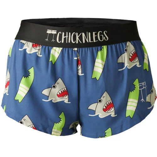 Party Shorts-Women's Blue Sharks 1.5" Split Shorts