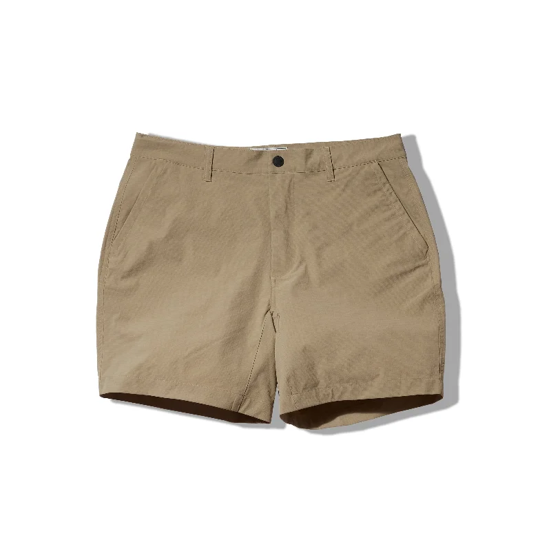 Breathable Mesh Shorts-Hybrid Everyday Shorts 7" - Sand