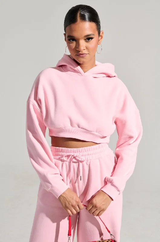 Warm Hoodie-LOVER CROPPED HOODIE