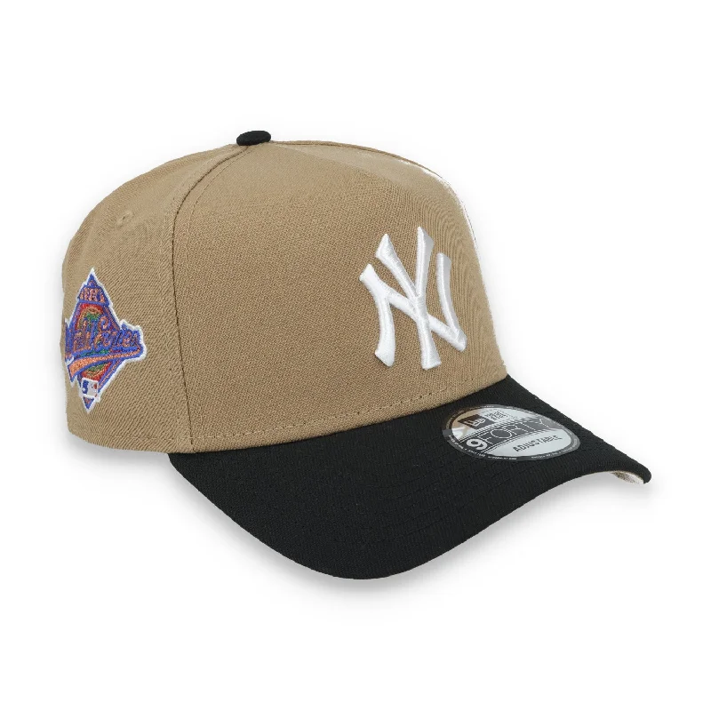 Superhero Hat-New Era New York Yankees 1996 World Series Side Patch A Frame 9FORTY Adjustable Hat-Khaki