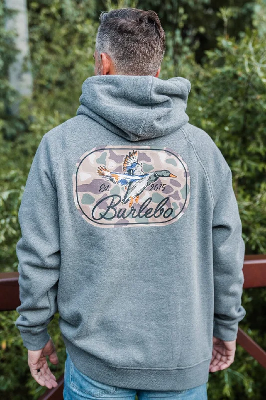 Golf Hoodie-Fleece Hoodie - Ducks Flying In - Dark Heather Grey