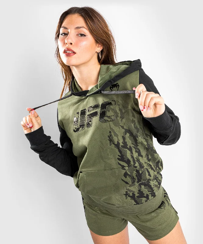 Gaming Hoodie-UFC Venum Authentic Fight Week Women's Pullover Hoodie - Khaki